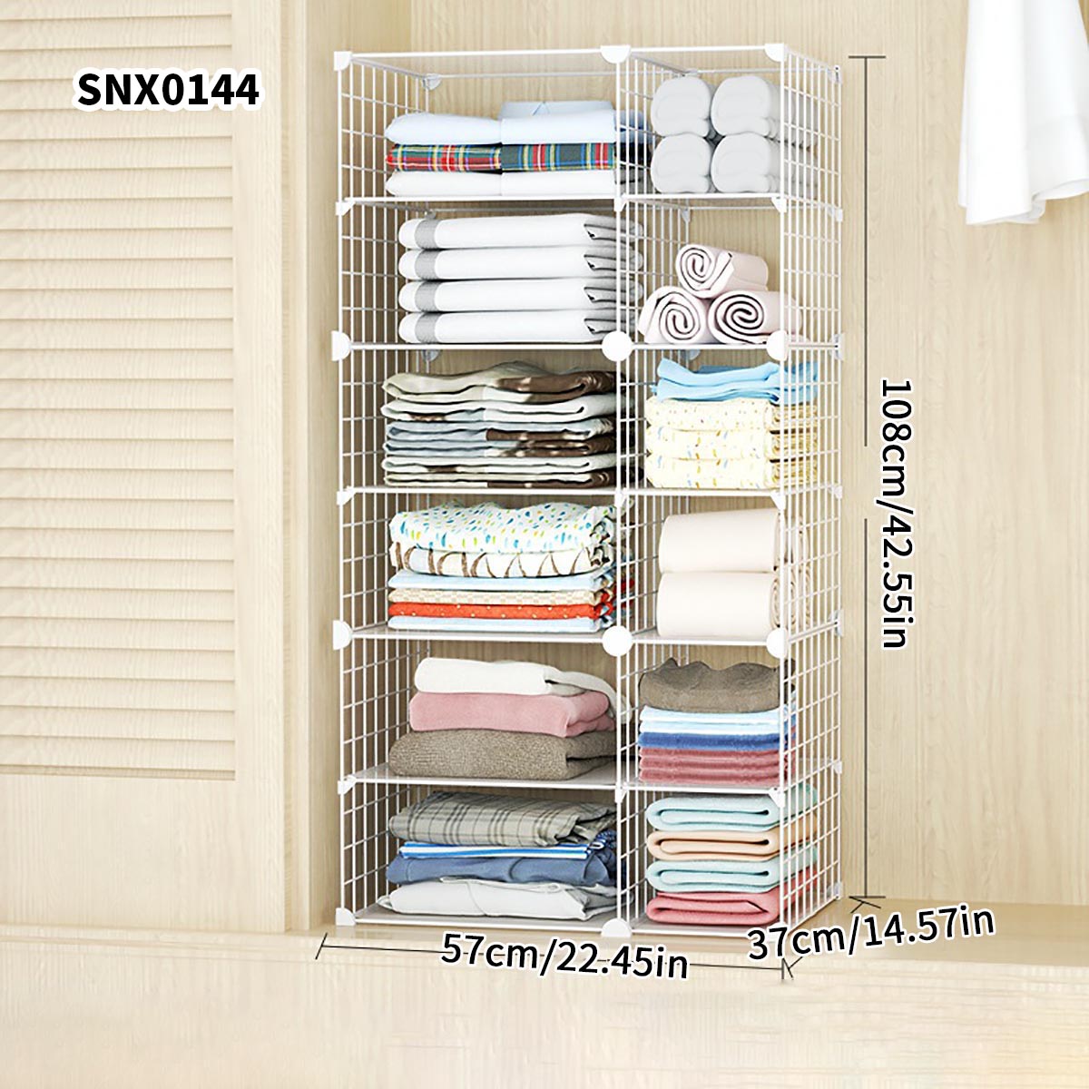 Sports Equipment Cabinet - Clothing Layered Storage Wardrobe Partition Rack