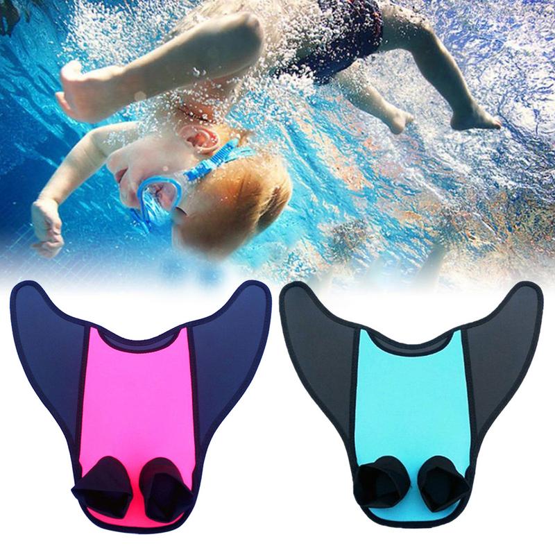 Swim Fin Short Blade - Swimming Training Double-foot Fins Short Blade