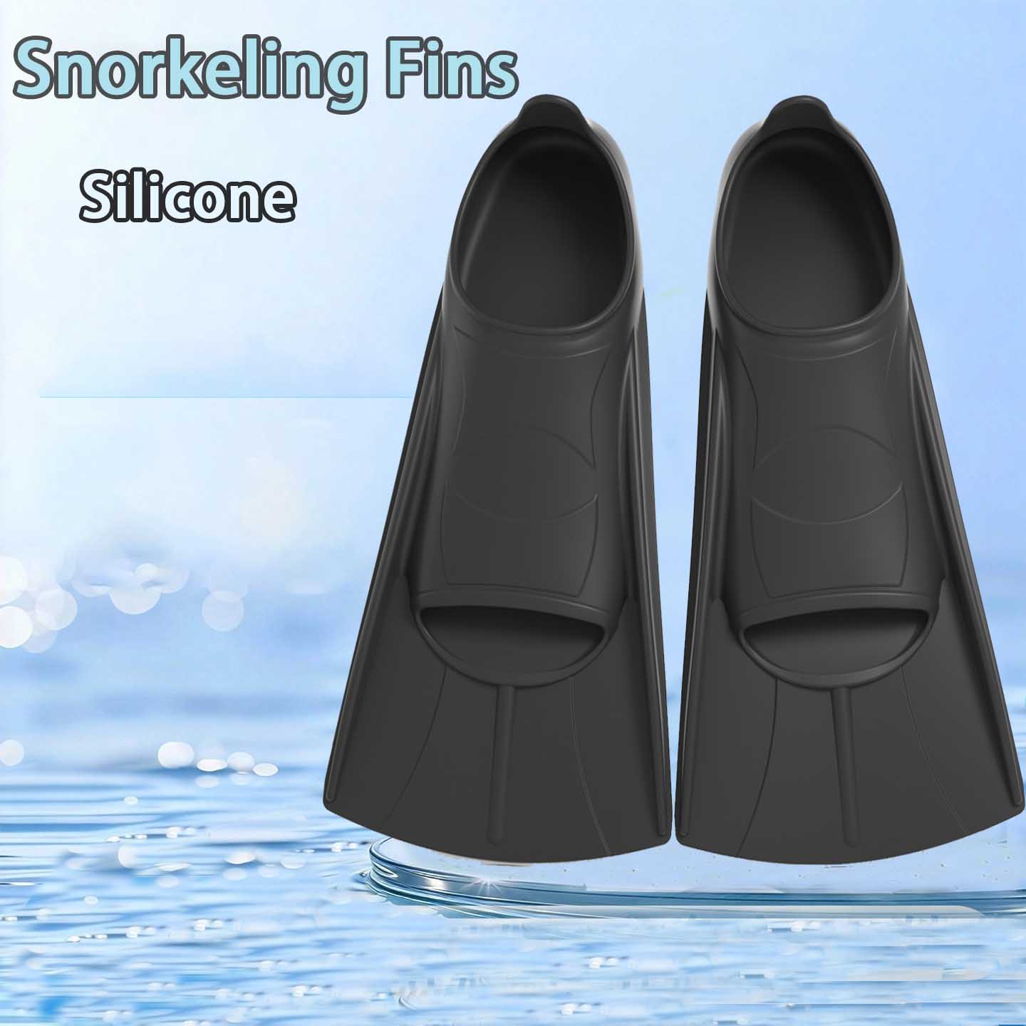 Swim Fin Short Blade - Swimming Flipper Silicone Women Men Fins