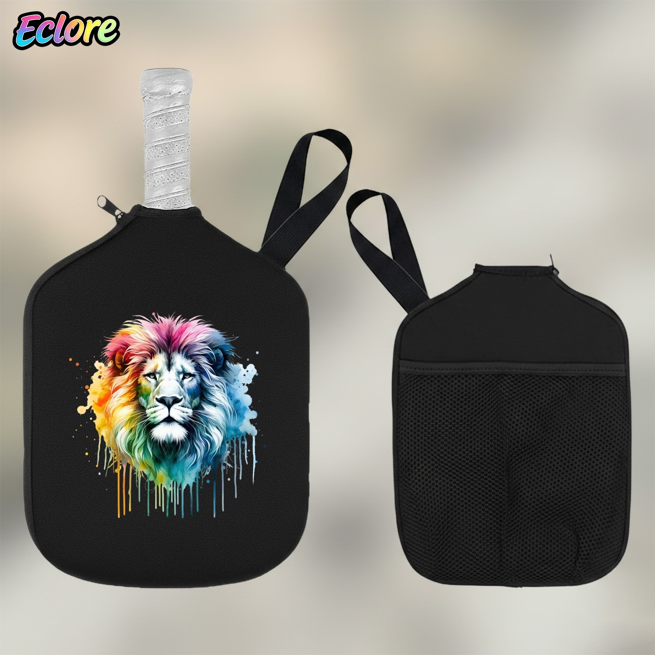 Colorful Watercolor Lion Head  - огляд і ціна Table Tennis Paddle