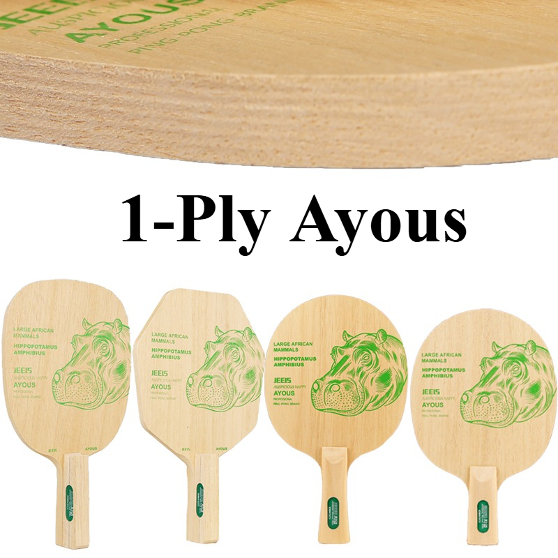 JEELS Green Hippo 1 Ply Ayous  - огляд і ціна Table Tennis Paddle
