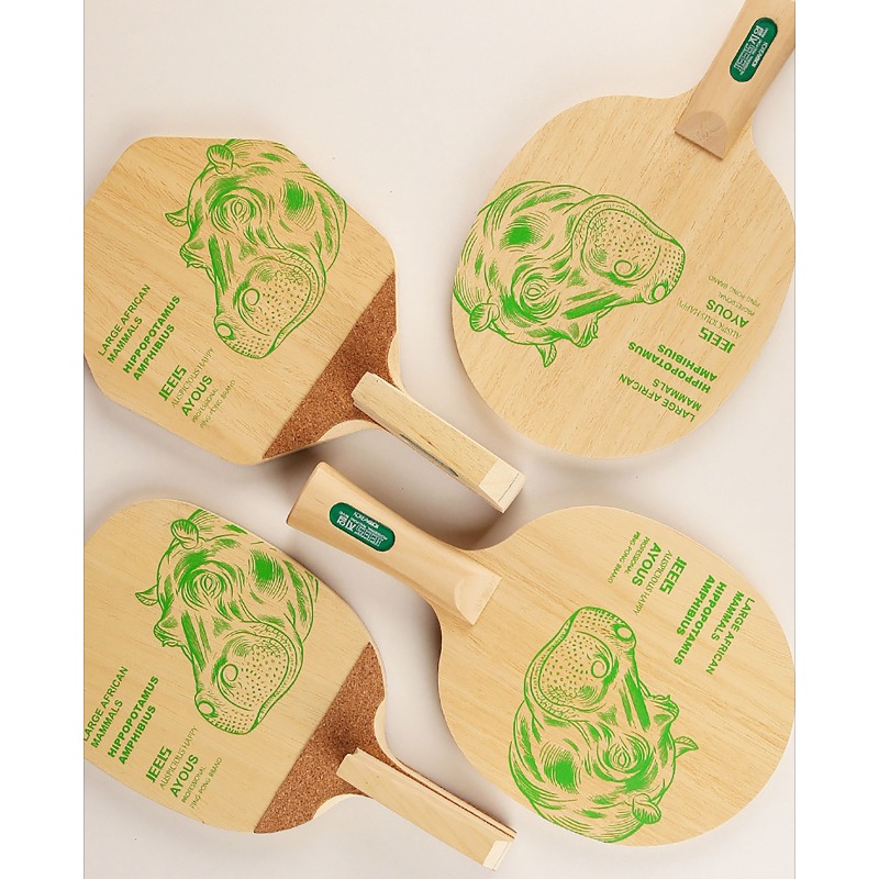 JEELS Green Hippo 1 Ply Ayous  - огляд і ціна Table Tennis Paddle