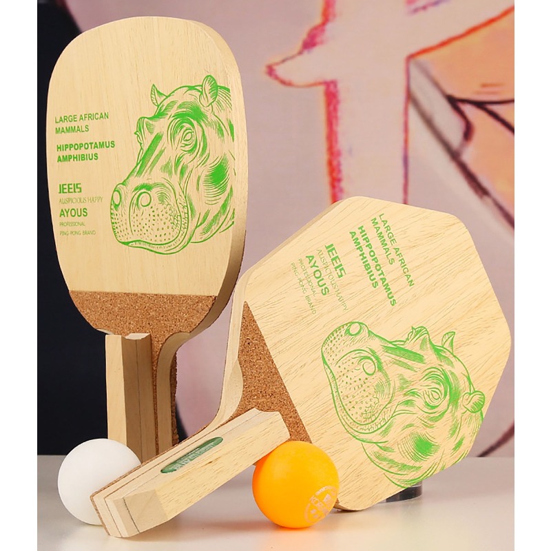 JEELS Green Hippo 1 Ply Ayous  - огляд і ціна Table Tennis Paddle