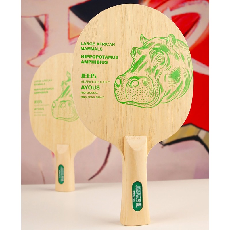 JEELS Green Hippo 1 Ply Ayous  - огляд і ціна Table Tennis Paddle