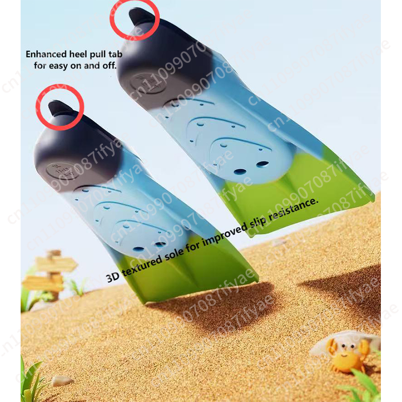 Non-slip full foot design adul - огляд і ціна Swim Fin Short Blade